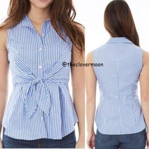 Sleeveless Strip Summer Tie Top